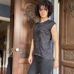 All Saints | Zira Embroidered Top size Extra Small